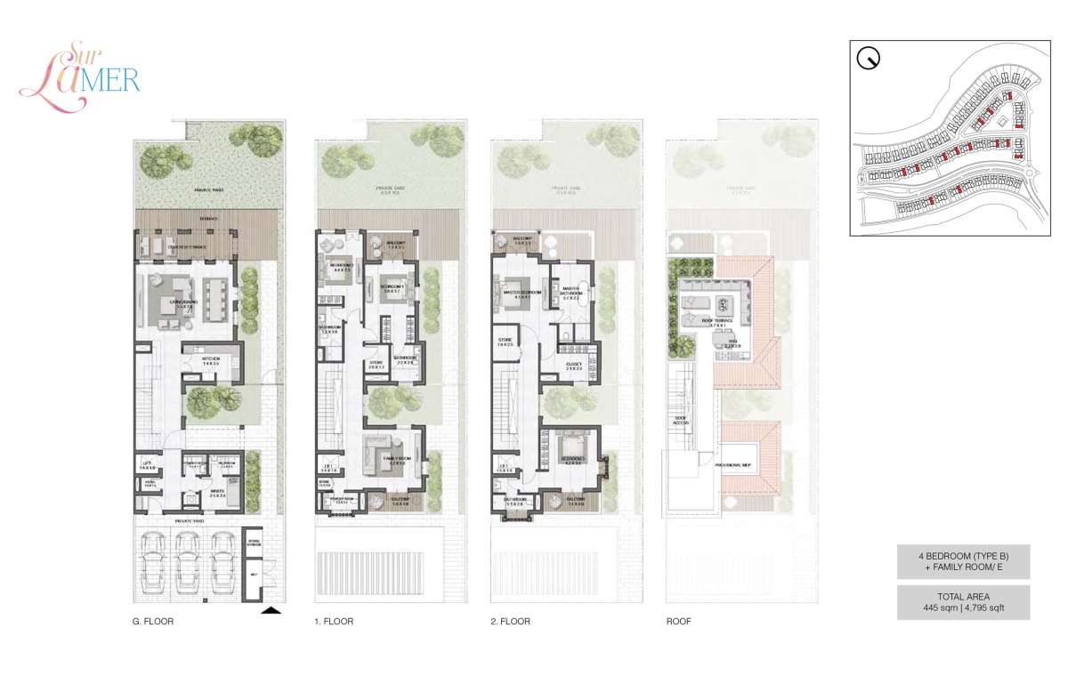 4 Bedroom Type B, Size 4795 sq.ft-Sur La Mer